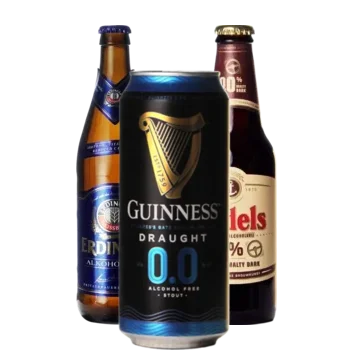 Selectie van alcoholvrij bieren uit ons assortiment