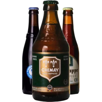 Auswahl von trappist Bieren aus unserem Sortiment