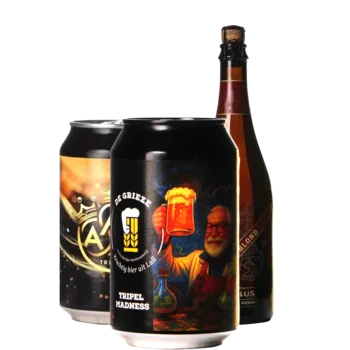 Auswahl von tripel Bieren aus unserem Sortiment