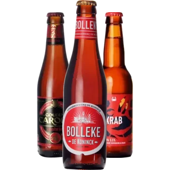 Auswahl von amber Bieren aus unserem Sortiment