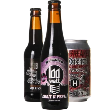 Auswahl von stout_dry Bieren aus unserem Sortiment