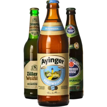 Selectie van weizen bieren uit ons assortiment