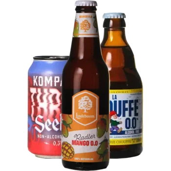 Selectie van alcoholvrij bieren uit ons assortiment