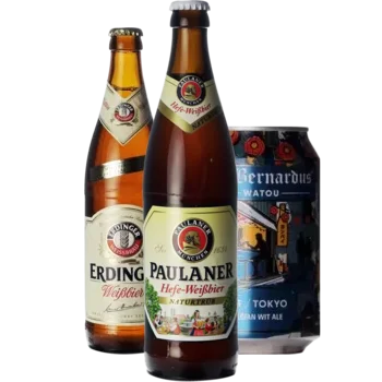 Auswahl von weizen Bieren aus unserem Sortiment