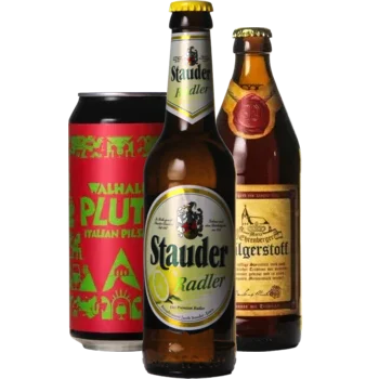 Auswahl von pils Bieren aus unserem Sortiment