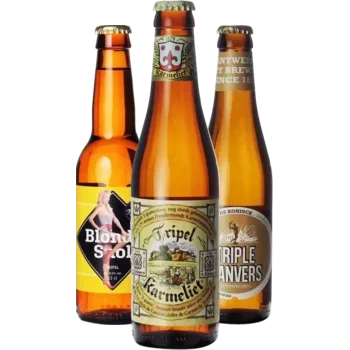 Auswahl von tripel Bieren aus unserem Sortiment