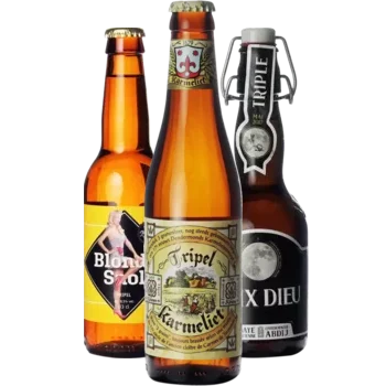 Auswahl von tripel Bieren aus unserem Sortiment
