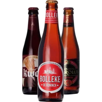 Selectie van amber bieren uit ons assortiment
