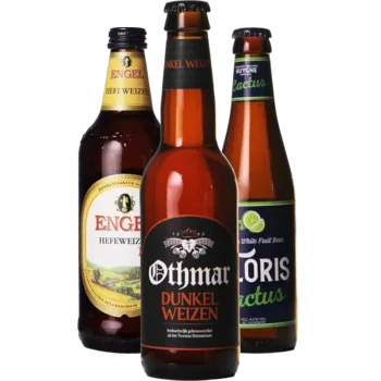 Selectie van weizen bieren uit ons assortiment