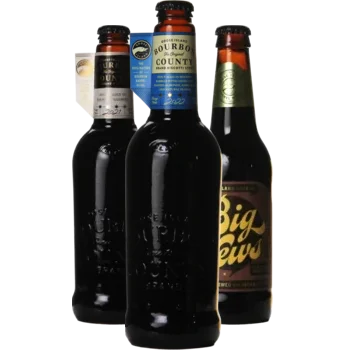 Auswahl von stout Bieren aus unserem Sortiment
