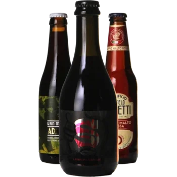 Selectie van amber bieren uit ons assortiment