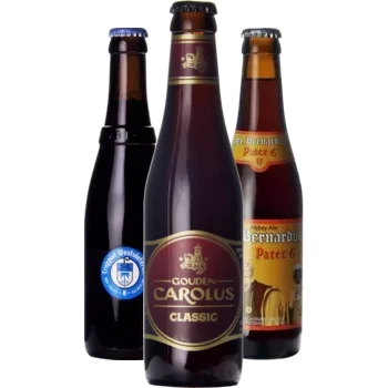 Auswahl von dubbel Bieren aus unserem Sortiment