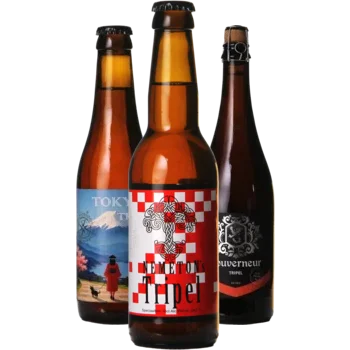 Auswahl von tripel Bieren aus unserem Sortiment