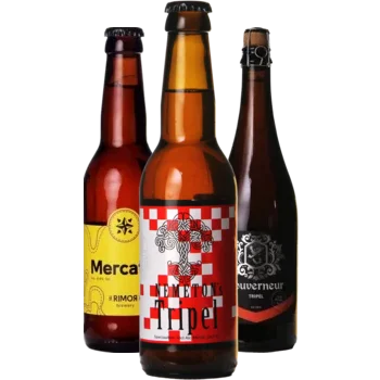 Auswahl von tripel Bieren aus unserem Sortiment