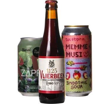Selectie van fruit bieren uit ons assortiment