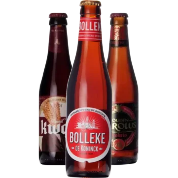 Selectie van amber bieren uit ons assortiment