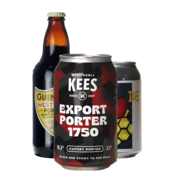 Auswahl von porter Bieren aus unserem Sortiment